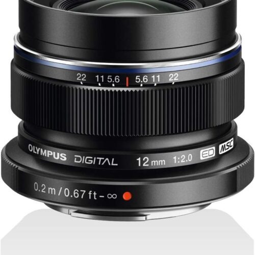 Olympus M.ZUIKO DIGITAL ED 12mm f/2 Wide Angle Fixed Lens for Micro Four Thirds - Silver