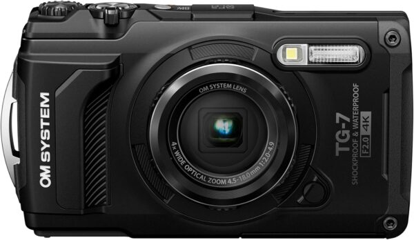 OM System TG-7 12 Megapixel Compact Waterproof Camera - Black OM System TG-7 12 Megapixel Compact Waterproof Camera - Black